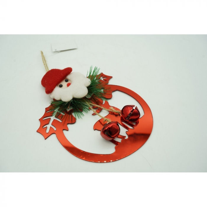 Ornament brad, Flippy, Ren cu clopotei, Rosu, Lucios, 15*20CM, Acril, Interior/ Exterior [10]