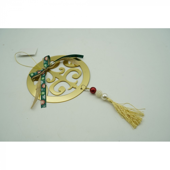 Ornament brad, Flippy, Rotund, Auriu, Lucios, 15*26CM, Acril, Interior/ Exterior [10]