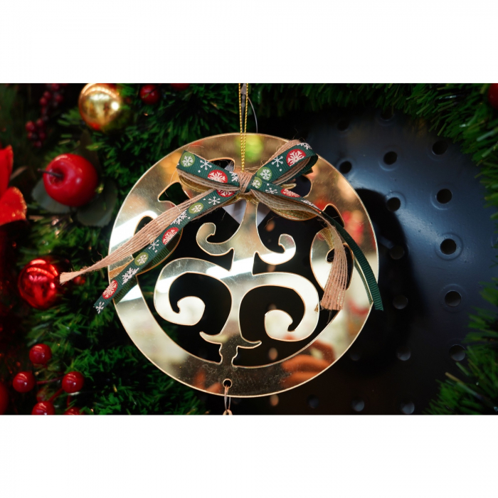 Ornament brad, Flippy, Rotund, Auriu, Lucios, 15*26CM, Acril, Interior/ Exterior [2]