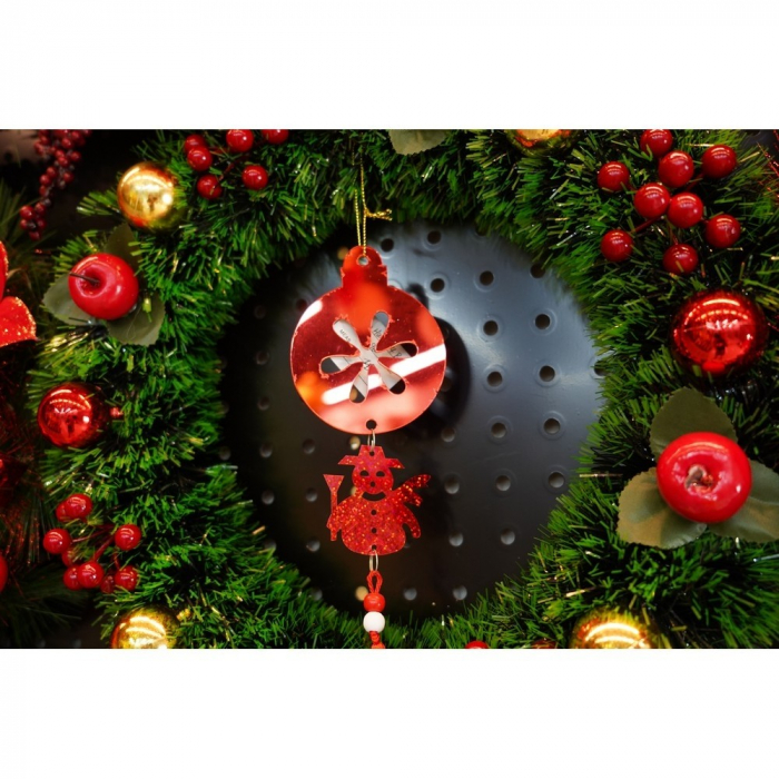 Ornament brad, Flippy, Rotund, Om de zapada, Rosu, Lucios, 10*28CM, Acril, Interior/ Exterior [7]
