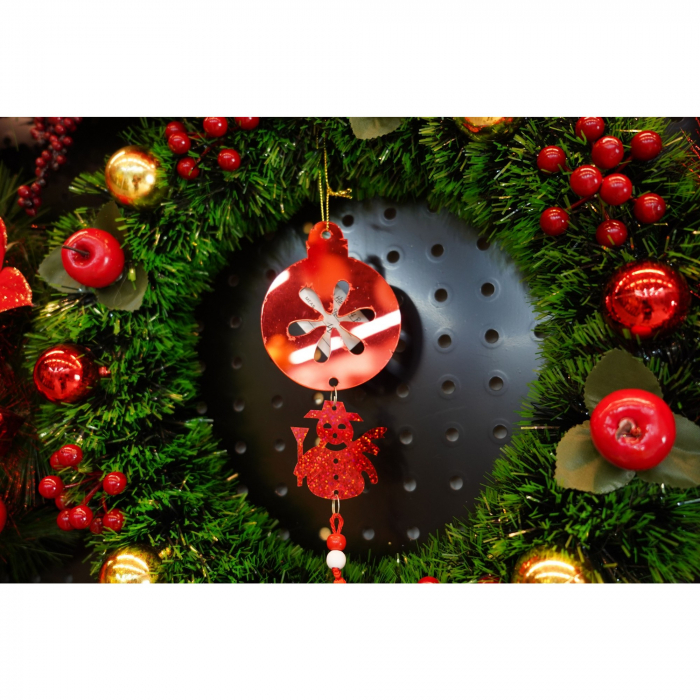 Ornament brad, Flippy, Rotund, Om de zapada, Rosu, Lucios, 10*28CM, Acril, Interior/ Exterior [2]
