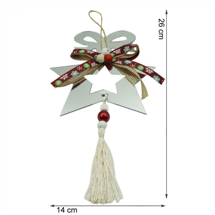 Ornament brad, Flippy, Stea, Argintiu, Lucios, 14*26CM, Acril, Interior/ Exterior [11]