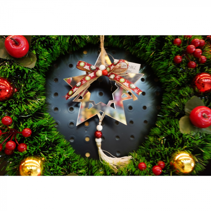 Ornament brad, Flippy, Stea, Argintiu, Lucios, 14*26CM, Acril, Interior/ Exterior [4]