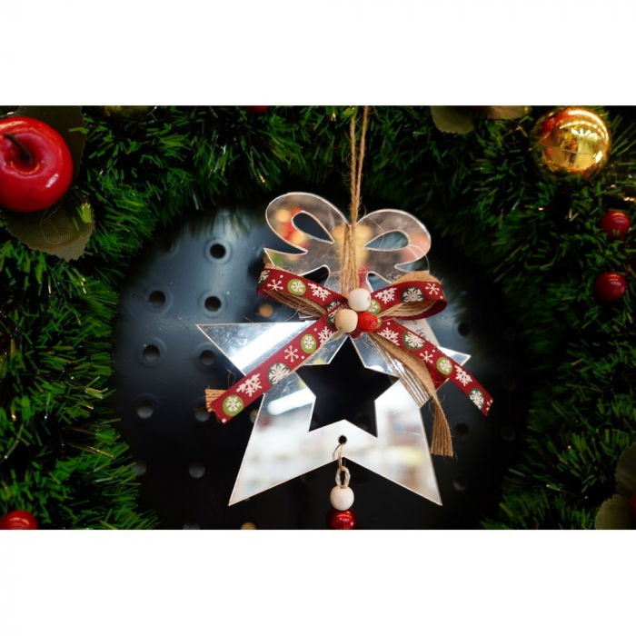 Ornament brad, Flippy, Stea, Argintiu, Lucios, 14*26CM, Acril, Interior/ Exterior [9]