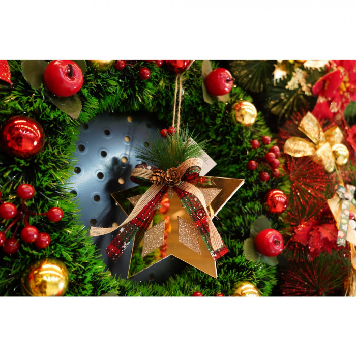 Ornament brad, Flippy, Stea, Auriu, Lucios, 17*17CM, Acril, Interior/ Exterior [3]
