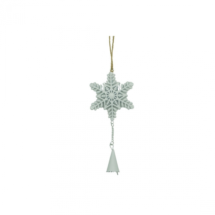Ornament de brad fulg de nea, Flippy, alb, metal, 20 cm [2]