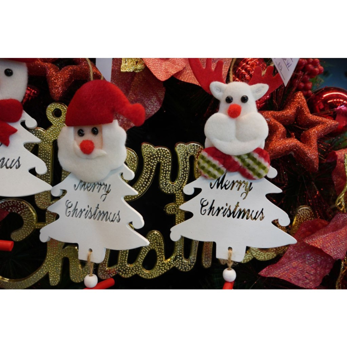 Ornament de brad om de zapada, Flippy, alb, lemn, 20 cm [9]