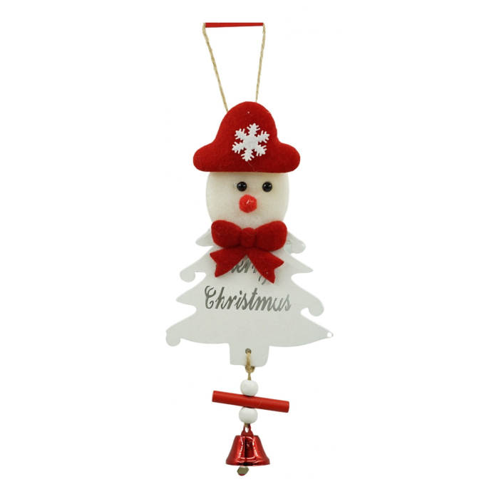 Ornament de brad om de zapada, Flippy, alb, lemn, 20 cm [2]