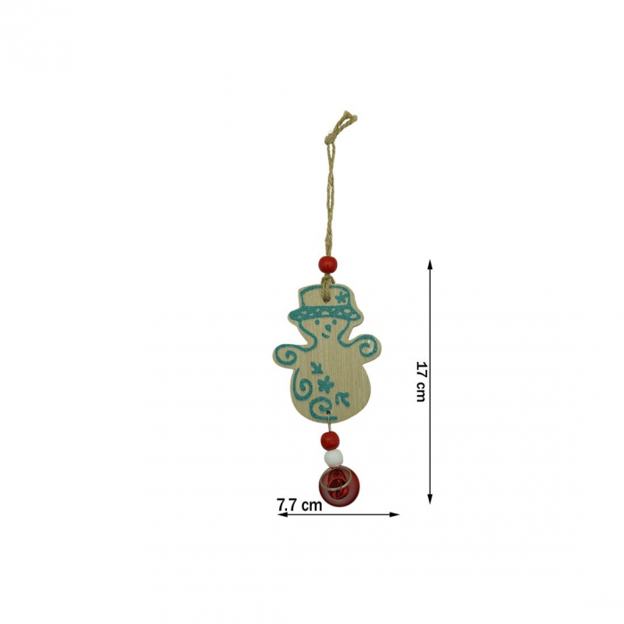 Ornament de brad om de zapada, Flippy, multicolor, lemn, 17 cm [6]