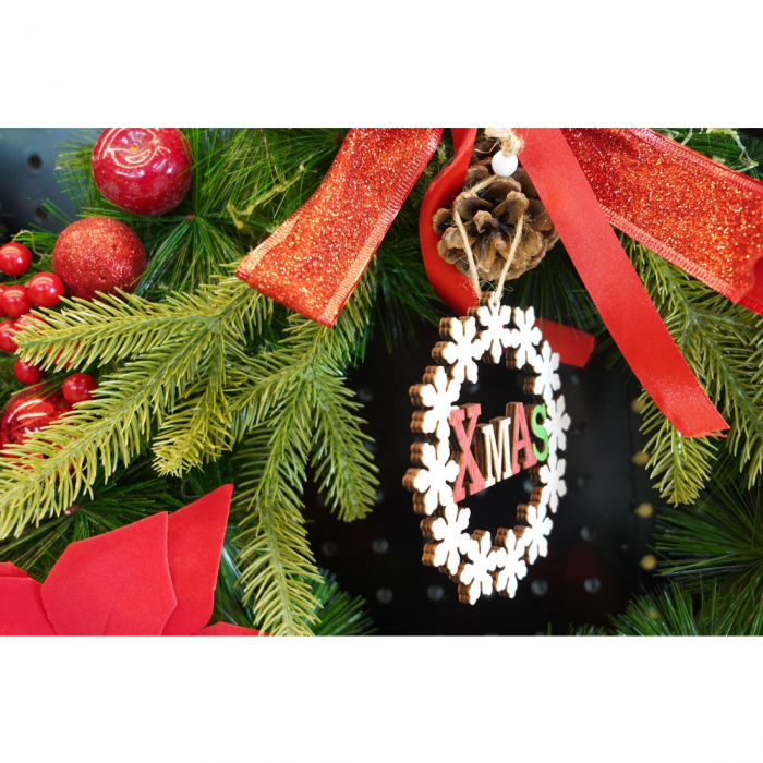 Ornament de brad Xmas, Flippy, multicolor, lemn, 12 cm [3]