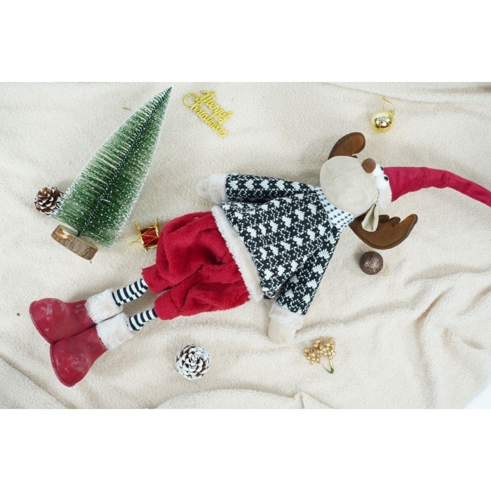 Ornament de Craciun ren, Flippy, multicolor, textil, 68 cm [4]