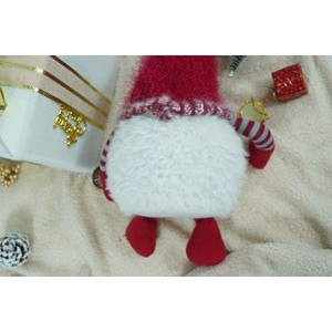 Ornament de Craciun spiridus, Flippy, gri/alb, textil, 58 cm [10]