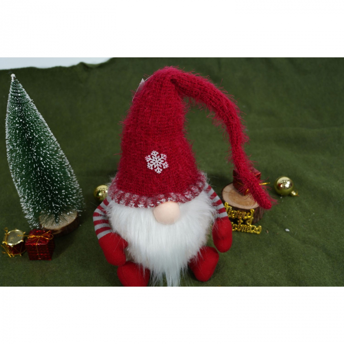 Ornament de Craciun spiridus, Flippy, gri/alb, textil, 58 cm [11]