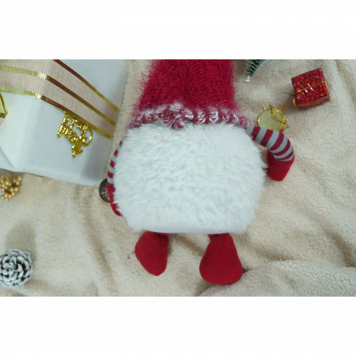 Ornament de Craciun spiridus, Flippy, gri/alb, textil, 58 cm [9]