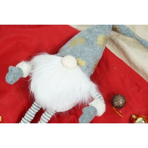 Ornament de Craciun spiridus, Flippy, gri/alb, textil, 80 cm [7]