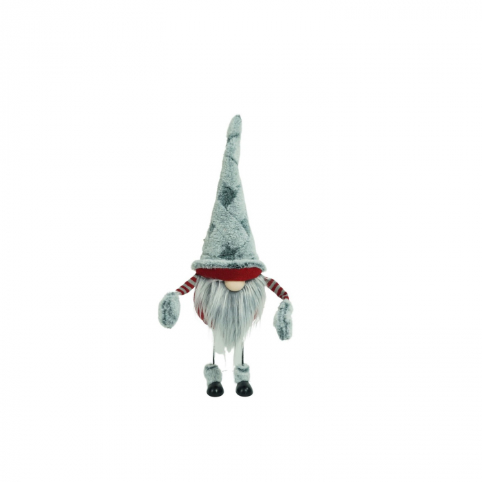 Ornament de Craciun spiridus, Flippy, gri/rosu, textil, 55 cm [1]