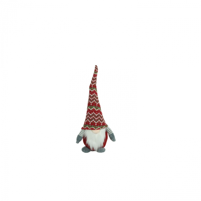 Ornament de Craciun spiridus, Flippy, rosu/gri, textil, 52 cm [2]