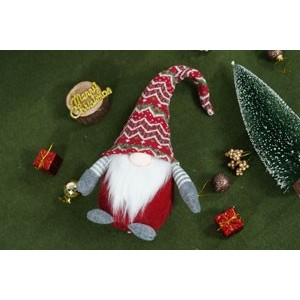 Ornament de Craciun spiridus, Flippy, rosu/gri, textil, 52 cm [8]