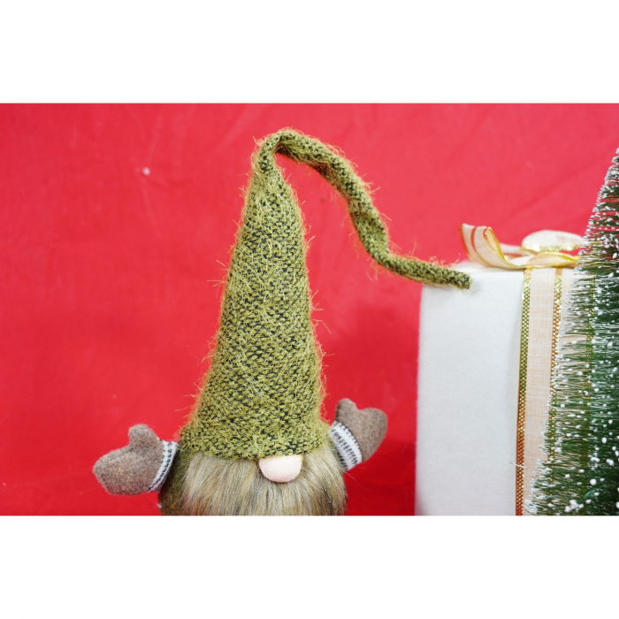 Ornament de Craciun spiridus, Flippy, verde/maro, textil, 56 cm [7]