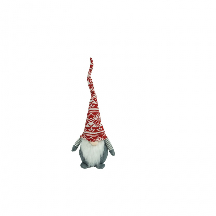 Ornament de Craciun spiridus model 2, Flippy, rosu/gri, textil, 45 cm [3]