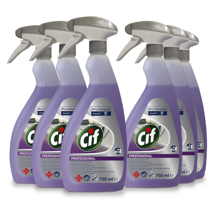 Pachet CIF Professional 2-in-1 Detergent Dezinfectant Lichid, 6×0.75 L [5]