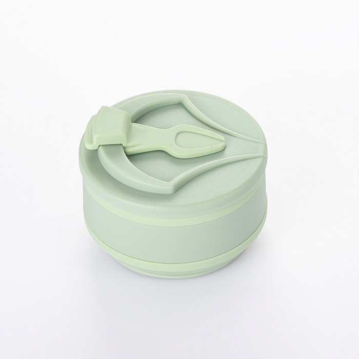 Pahar pliabil din silicon Flippy, pentru calatorii, camping, 350 ml, 8.2x6.3x9.1 cm, verde [7]