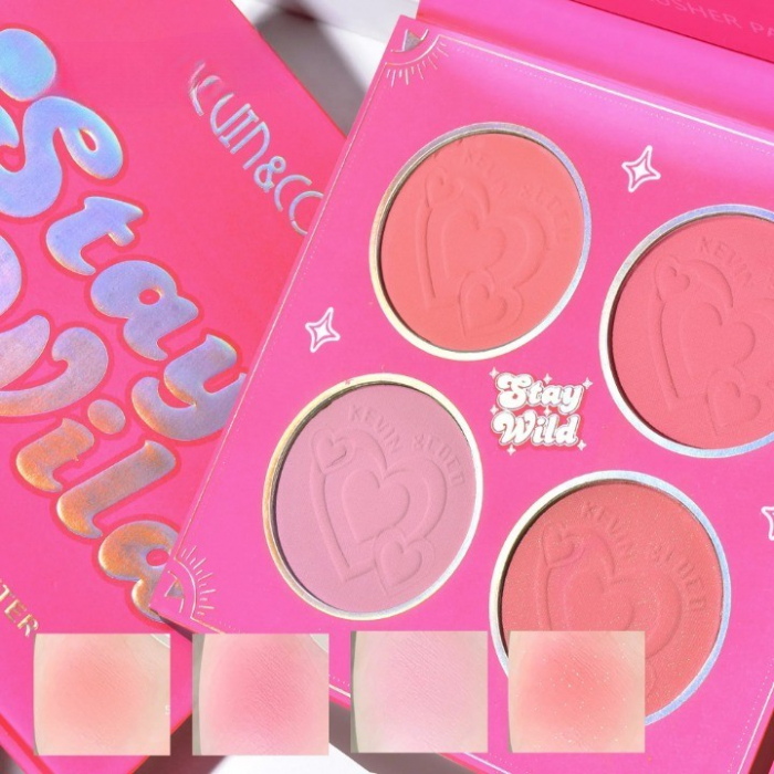 Paleta de Blush, KEVIN&amp;amp;COCO, 4 Culori Stay Wild, 12.2 x 12.2 x 0.9 cm [1]