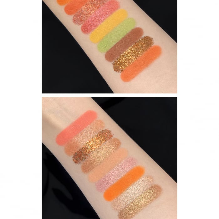 Paleta de farduri cu 40 de culori pigmentate, Maro cu sclipici, Flippy [6]