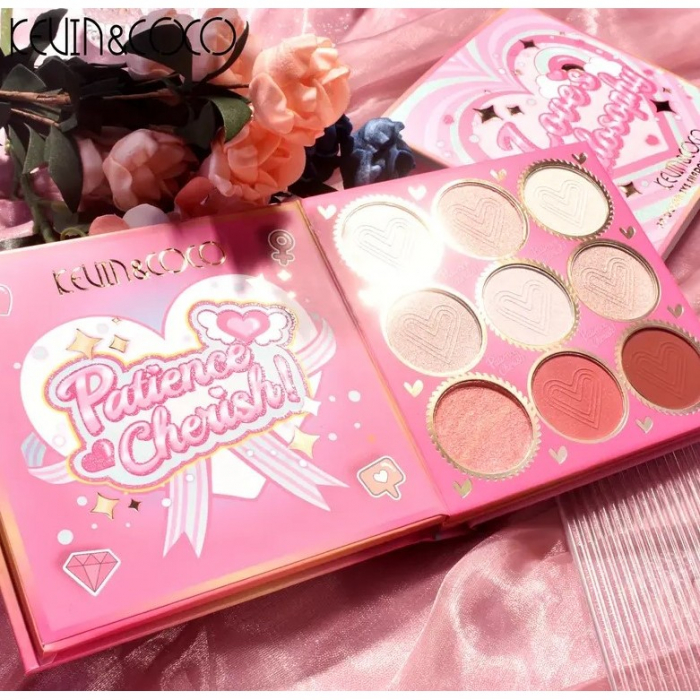 Paleta de Farduri Kevin&amp;Coco, 59 culori, Stil Carte, 3 Straturi, Pudra Compacta, Clasic, Fara Sulfati, 14 x 14 cm, 80 g, multicolor [3]