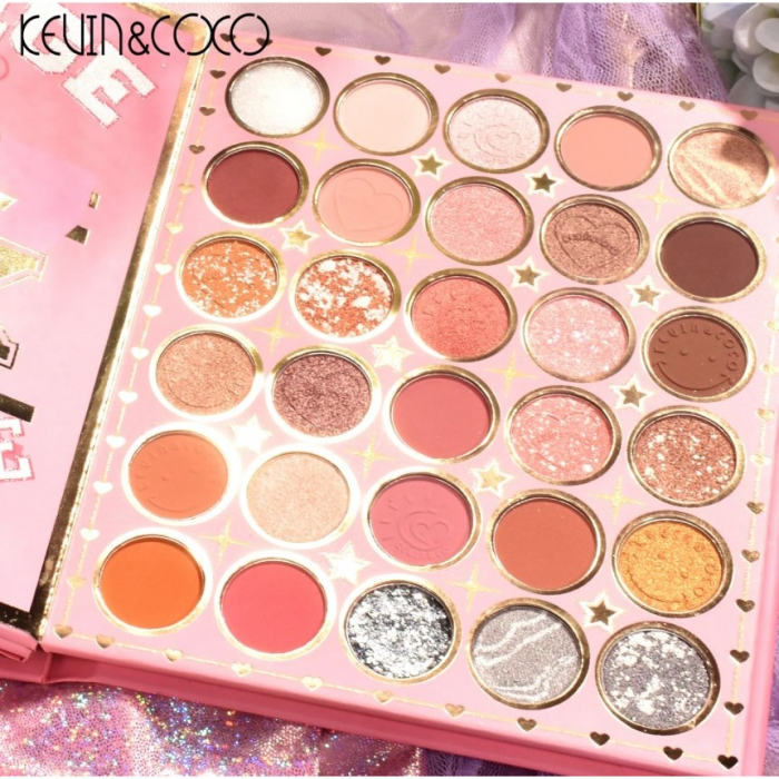 Paleta de Farduri Kevin&amp;Coco, 72 culori, Stil Carte, 3 Straturi, Pudra Compacta, Clasic, Fara Sulfati, 14 x 14 cm, 90 g, multicolor [2]