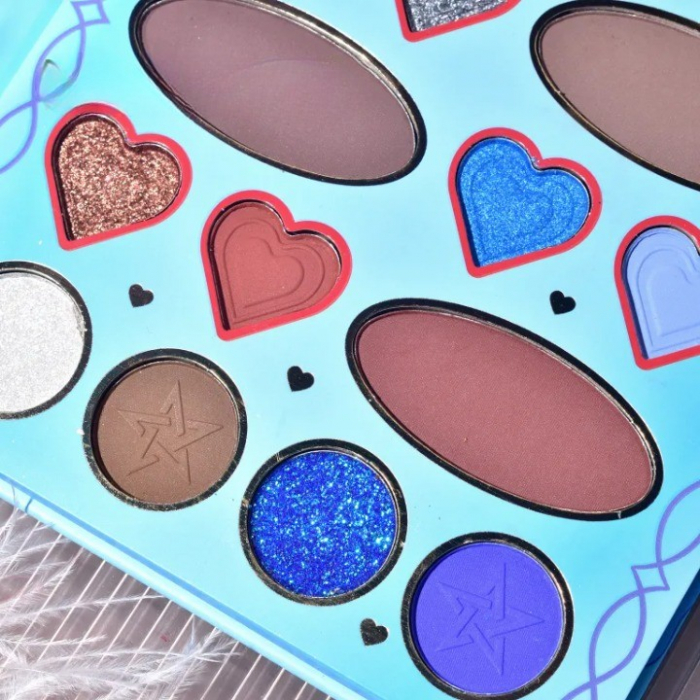 Paleta de Machiaj, KEVIN&amp;amp;COCO, 20 Culori Blue Girl, Fard de Pleoape si Blush, Albastru [5]