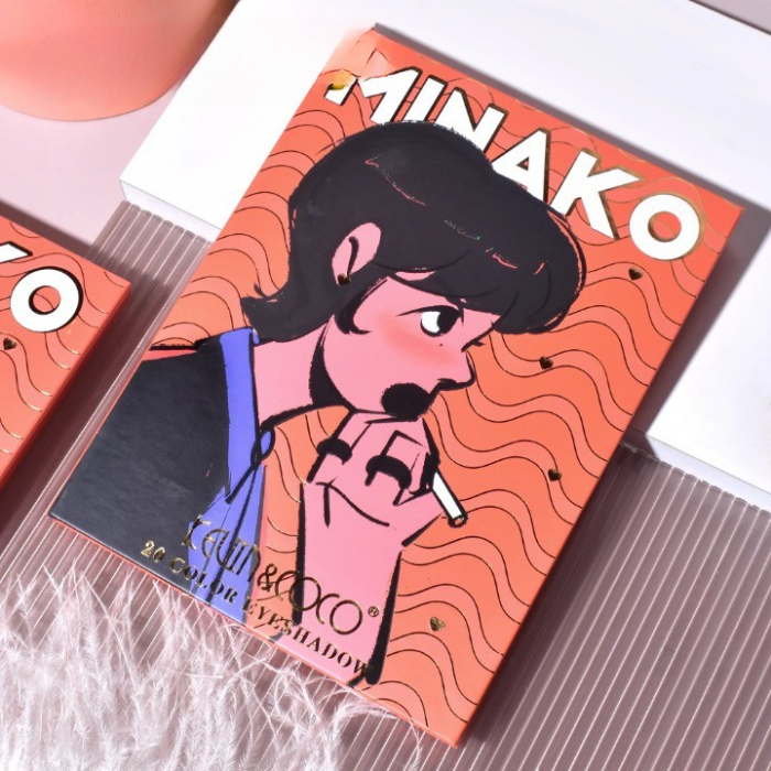 Paleta de Machiaj, KEVIN&amp;amp;COCO, 20 Culori Orange Girl, Fard de Pleoape si Blush, Portocaliu [6]