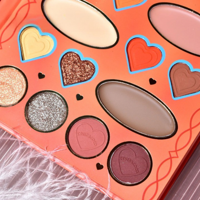 Paleta de Machiaj, KEVIN&amp;amp;COCO, 20 Culori Orange Girl, Fard de Pleoape si Blush, Portocaliu [2]