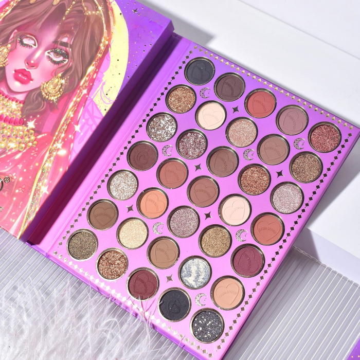 Paleta de Machiaj, KEVIN &amp;amp; COCO, Girl Power, Fard de Pleoape, Iluminator, Blush Cremos, 117 culori, 19 x 14.8 x 3.4 cm [9]