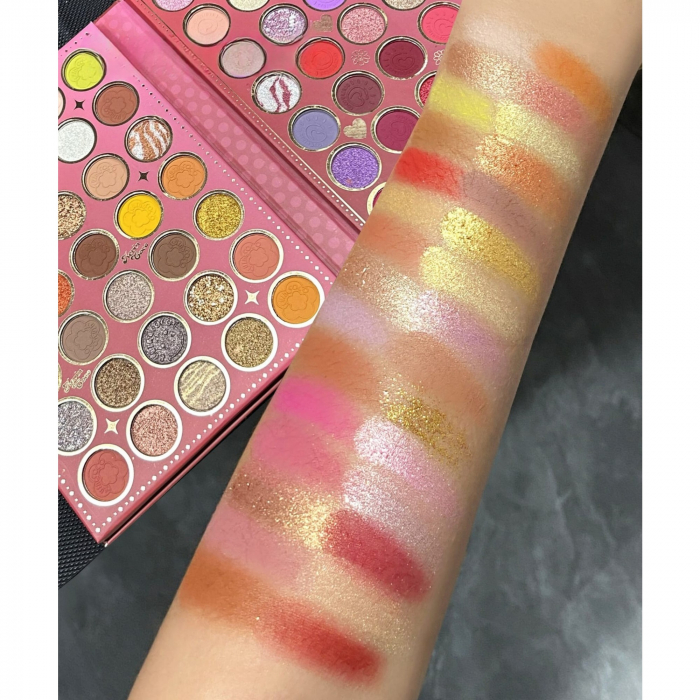 Paleta de Machiaj, KEVIN &amp;amp; COCO, Good Luck, Fard de Pleoape, Iluminator, Blush Cremos, 117 culori, 19 x 14.8 x 3.4 cm [10]