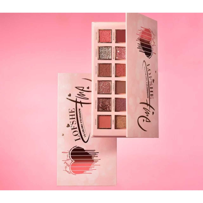 Paleta de Machiaj, Lofshe, 18 Farduri de Pleoape, Mate si Sidefate, Multicolor [3]