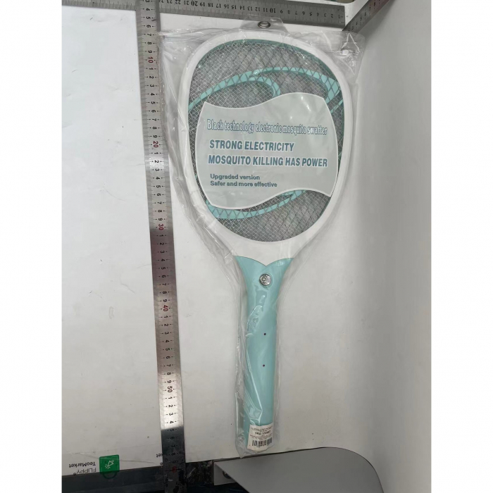 Paleta Electrica pentru Tantari, Muste sau Insecte LED, Flippy, Reincarcabila, Incarcare USB, Plastic, Casa si Gradina, Anti-insecte, Alb-Albastru [2]