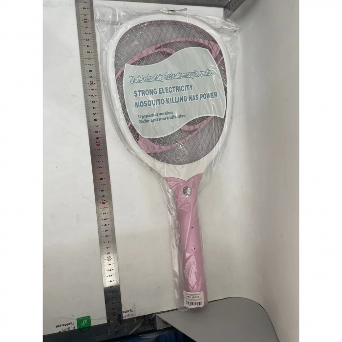 Paleta Electrica pentru Tantari, Muste sau Insecte LED, Flippy, Reincarcabila, Incarcare USB, Plastic, Casa si Gradina, Anti-insecte, Alb-Roz [2]