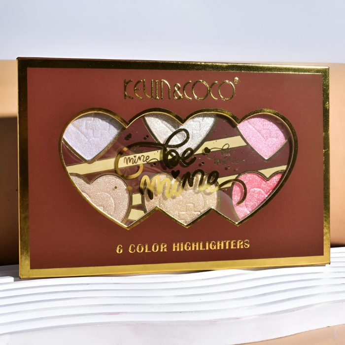 Paleta Iluminatoare, Flippy, 6 Nuante, Be Mine, Culori Calde, Dreptunghiulara, 140 g, Valabilitate 24 Luni, 17.4x11.5x1.3 cm, Varianta B, Rose [3]