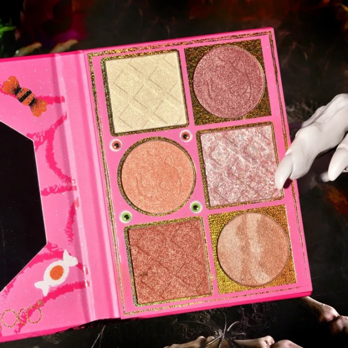 Paleta Iluminatoare, Flippy, 6 Nuante, Halloween, Culori Calde, Dreptunghiulara, 160g, Valabilitate 24 Luni, 17.4x11.5x1.3 cm, Varianta B, Nude-Rose [4]