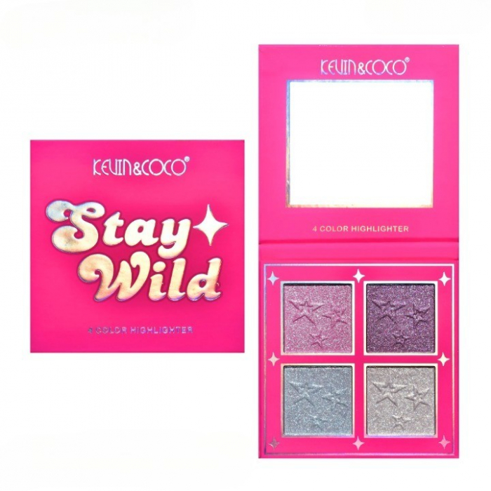 Paleta Iluminatoare, KEVIN&amp;amp;COCO, 4 Culori Stay Wild, 12.2 x 12.2 x 0.9 cm [4]