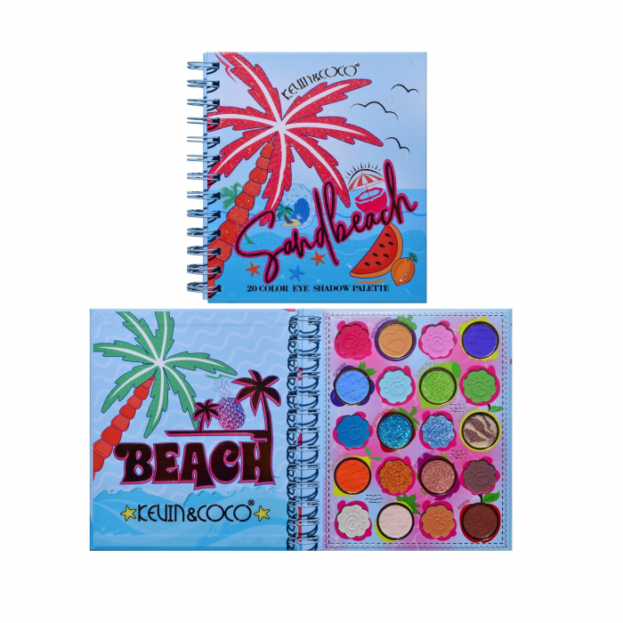 Palete de Machiaj, KEVIN &amp; COCO, Colour Fruit Party, Fard de Pleoape, 20 culori, 15.3 x 17.4 x 1.2 cm [7]