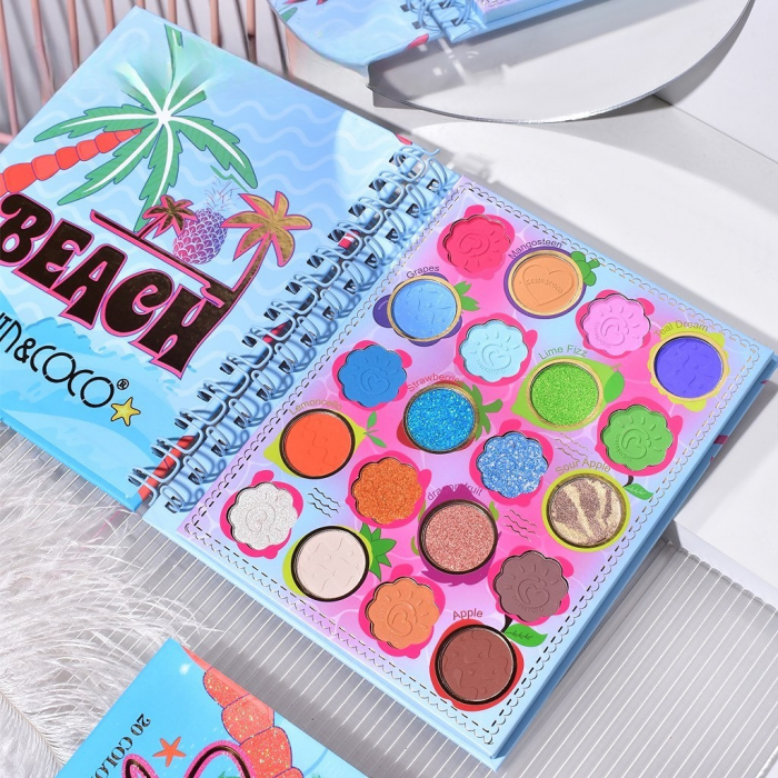 Palete de Machiaj, KEVIN &amp; COCO, Colour Fruit Party, Fard de Pleoape, 20 culori, 15.3 x 17.4 x 1.2 cm [2]