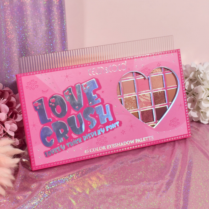 Palete de Machiaj, KEVIN &amp; COCO, Love Crush, Fard de Pleoape, 45 culori, 30.3 x 16.5 cm [2]