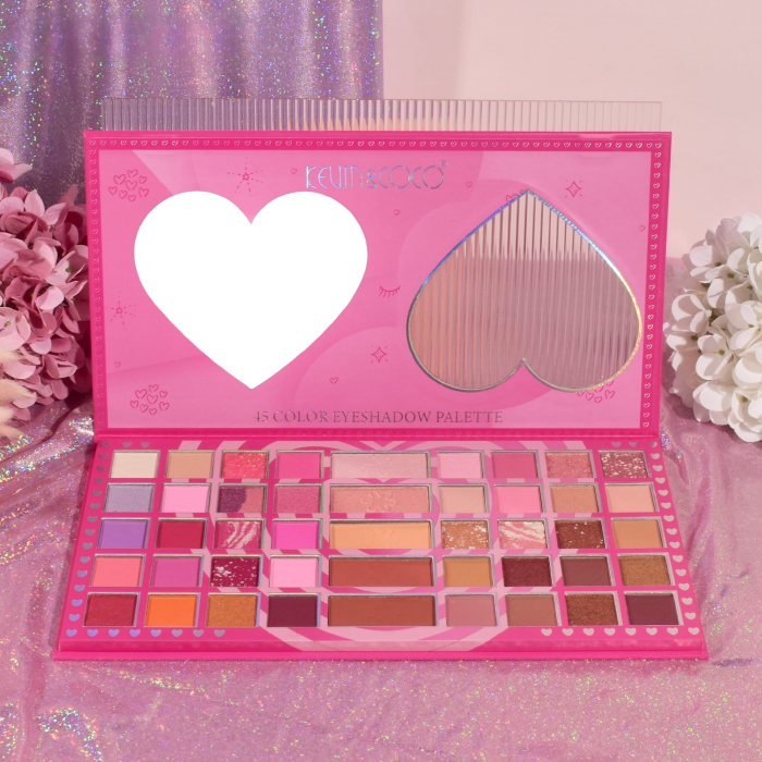 Palete de Machiaj, KEVIN &amp; COCO, Love Crush, Fard de Pleoape, 45 culori, 30.3 x 16.5 cm [3]