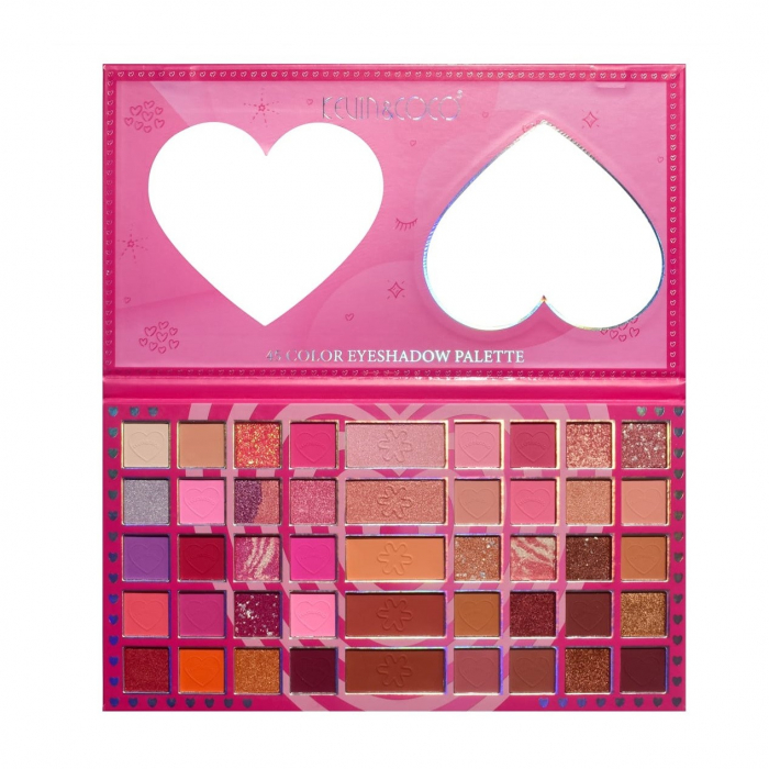 Palete de Machiaj, KEVIN &amp; COCO, Love Crush, Fard de Pleoape, 45 culori, 30.3 x 16.5 cm [1]