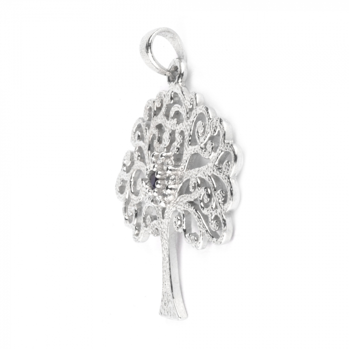 Pandantiv din Argint 925 Copac cu pietre rodiat [5]