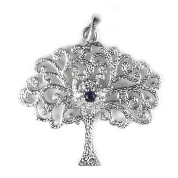 Pandantiv din Argint 925 Copac cu pietre rodiat [1]