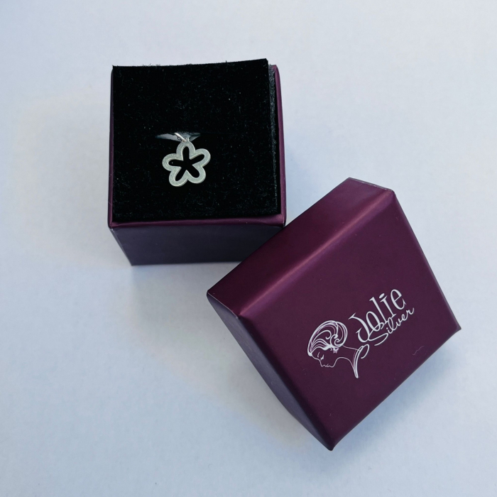 Pandantiv din Argint 925 Jolie Silver, Model Floare contur, 15 x 10 mm, 0.5 g [7]