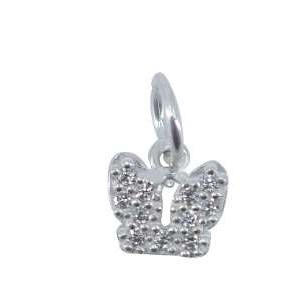 Pandantiv din Argint 925 Jolie Silver, Model Fluturas cu Zirconii, 8 x 8 mm, 0.5 g [1]